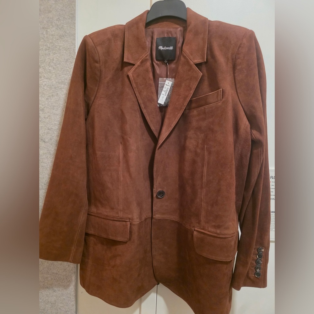 Madewell Kline Suede Blazer. Size 16. New with tags.
